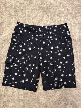 ✨Shredly Black Bird Print MTB Shorts ✨